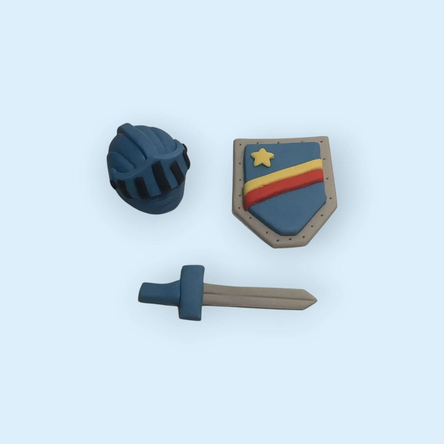Knight and Dragon Cake Topper Set – Edible Medieval Decorations for Kids' Birthday Cakes