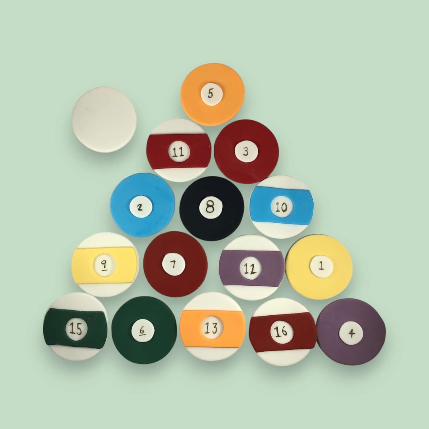 Pool Ball Cupcake Toppers – Edible Billiards Decorations for Birthdays & Parties