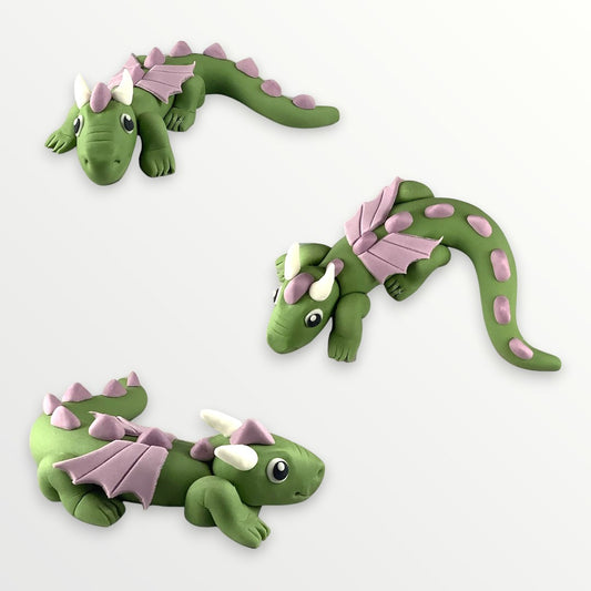 Dragon Cake Topper β Edible Fondant Figurine (14cm Length)