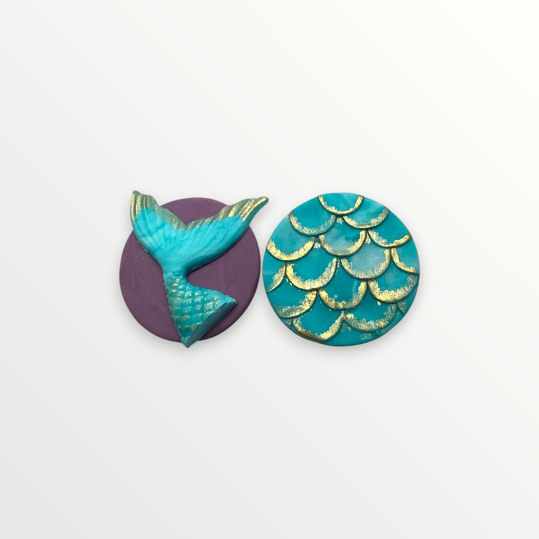 Mermaid Cupcake Toppers – Edible Fondant Under-the-Sea Set