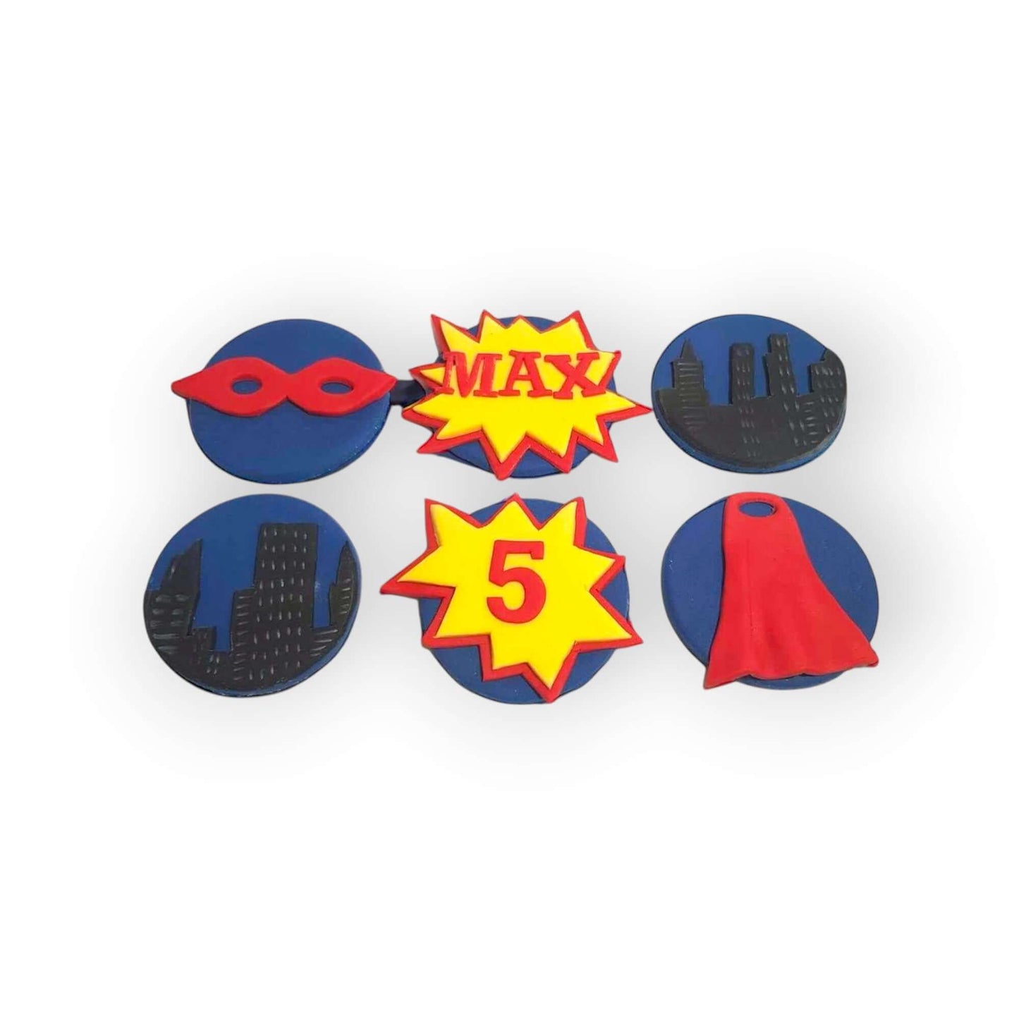 Superhero Cupcake Toppers – Personalised Birthday Decorations for Little Heroes