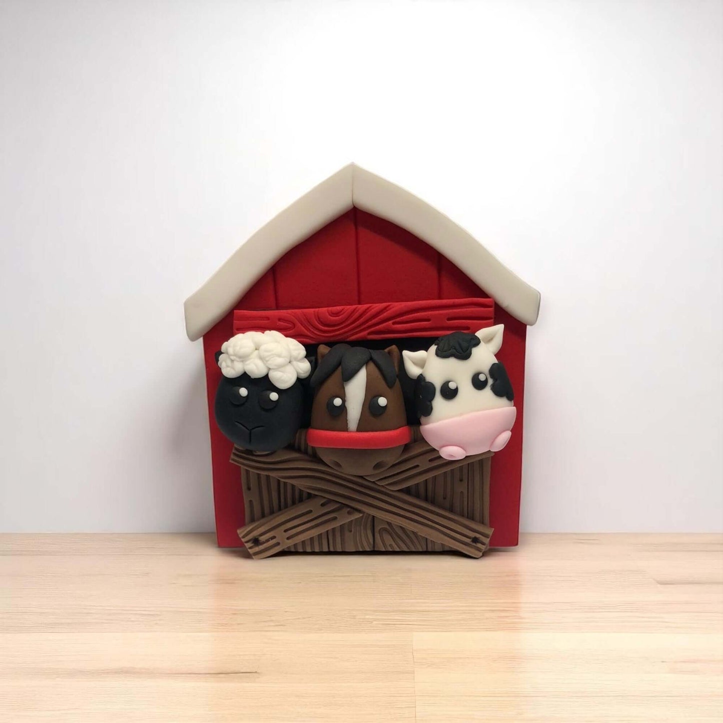 Edible Barn Door handmade Cake Topper