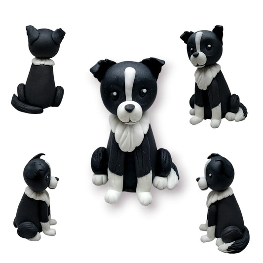 Edible Border Collie Dog Cake Topper UK