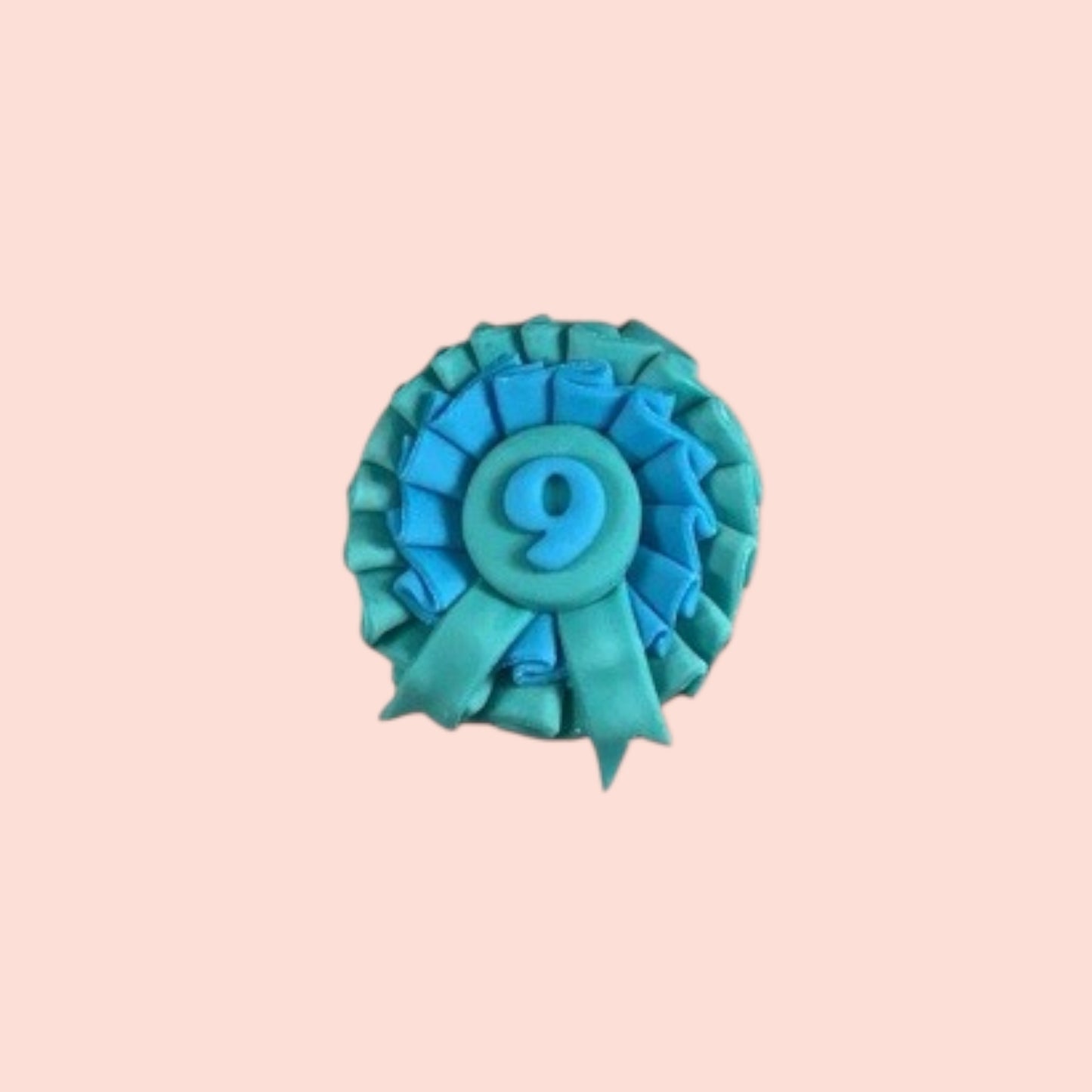 personalised edible age rosette cake topper