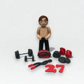 Gym Set Cake Topper – Edible Fitness Theme Cake Decorations
