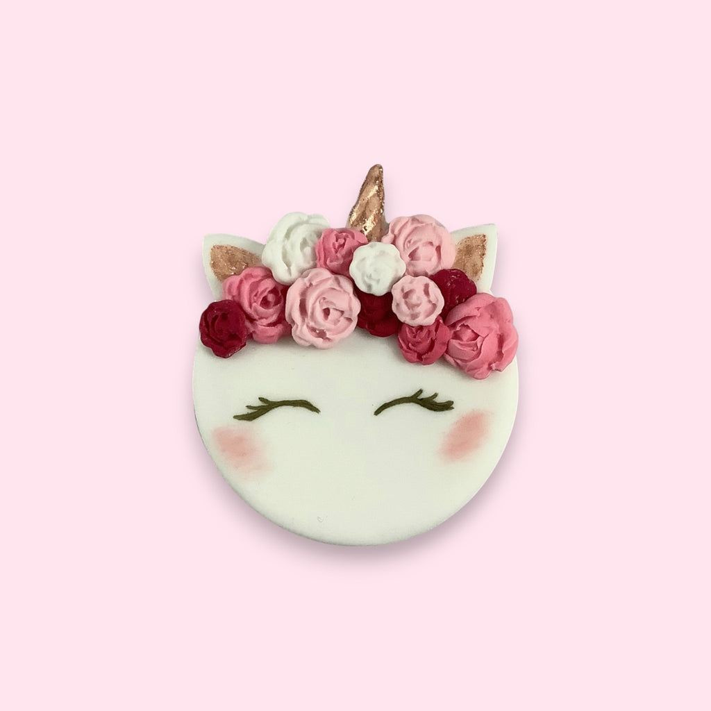 Unicorn Cupcake Toppers – Edible Fondant Horns, Flowers & Numbers | Handmade in the UK