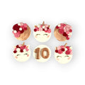 Unicorn Cupcake Toppers – Edible Fondant Horns, Flowers & Numbers | Handmade in the UK