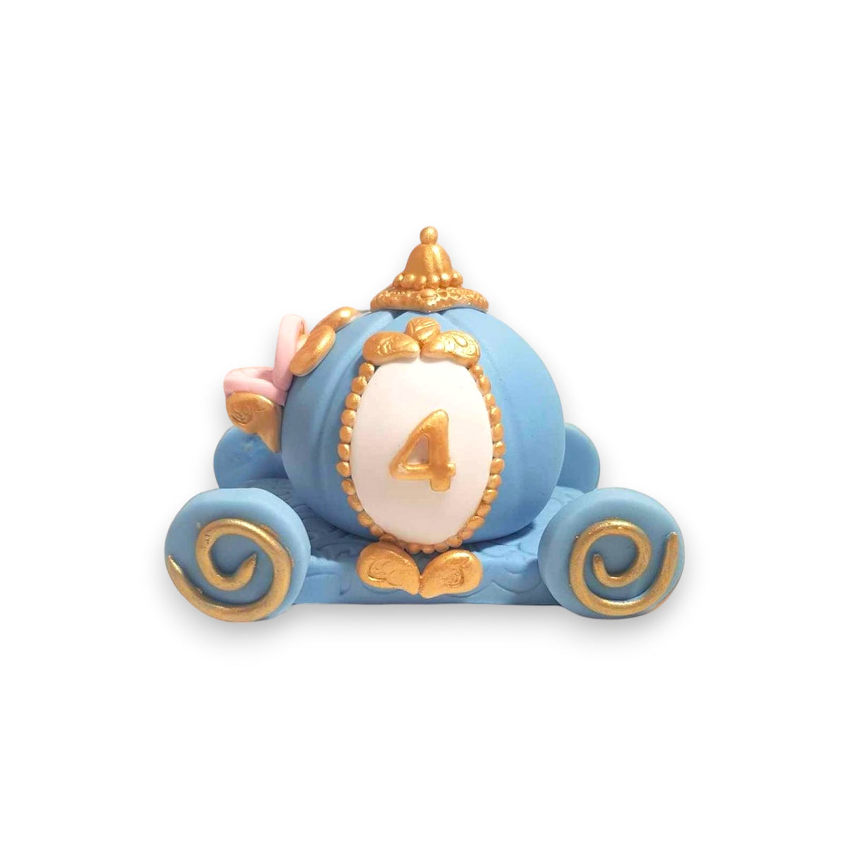 Princess Carriage Cake Topper – Edible Fondant Decoration for Fairytale Birthdays