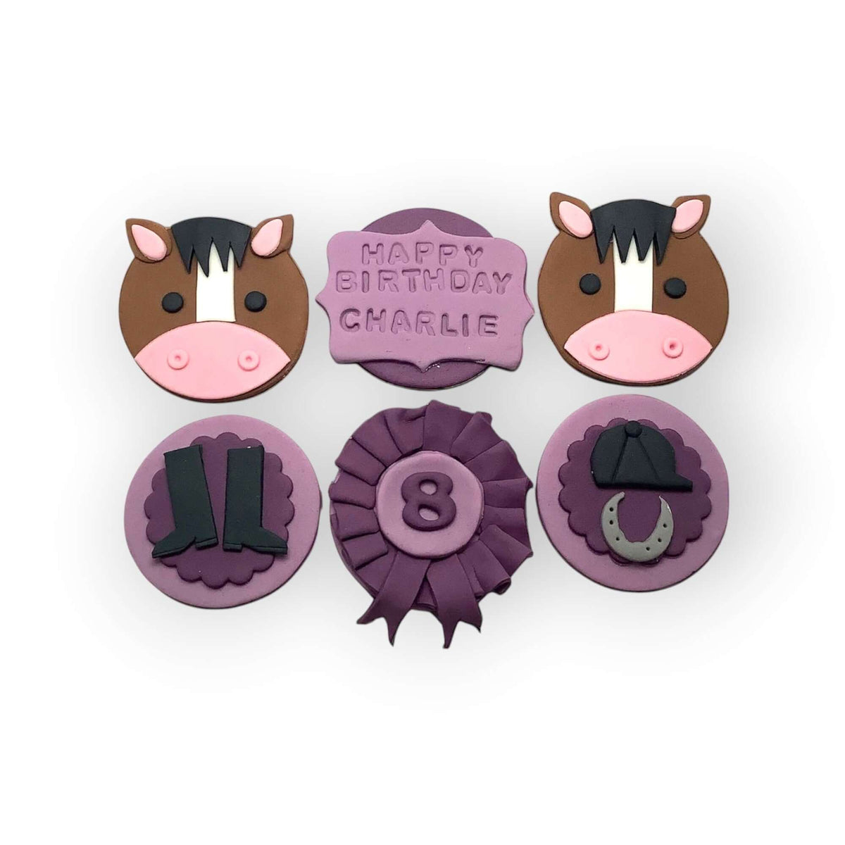 Horse Riding Cupcake Toppers – Handmade Equestrian Birthday Decorations
