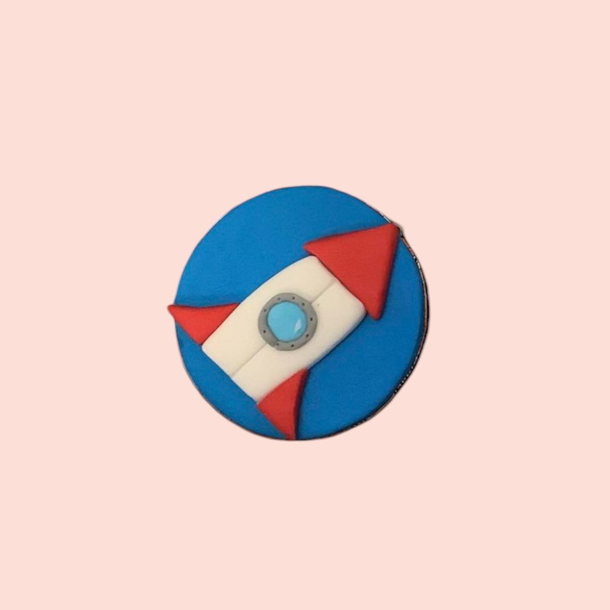 Astronaut Space Cake Topper – Rocket, Moon & Custom Age (Edible)
