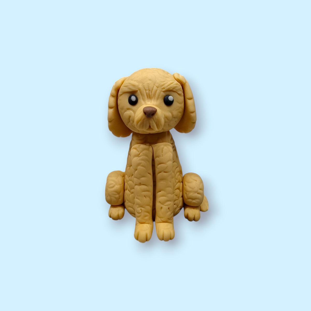 Labradoodle Dog Cake Topper – Edible Fondant Dog Figure