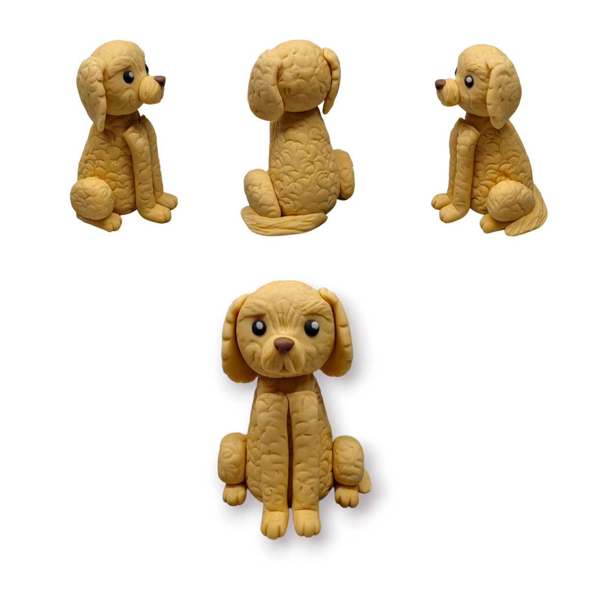 Labradoodle Dog Cake Topper – Edible Fondant Dog Figure