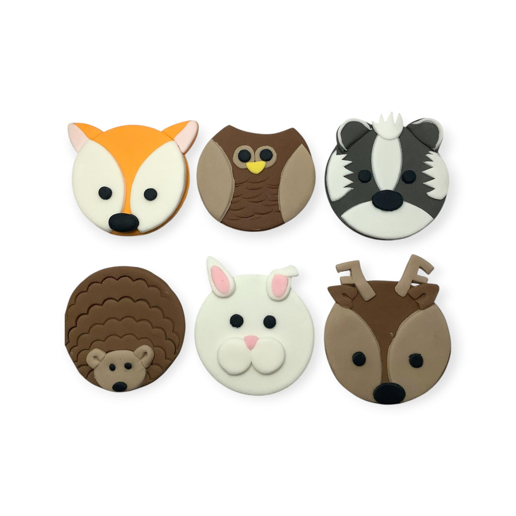 Woodland Animal Cupcake Toppers – Edible Fondant Forest Friends