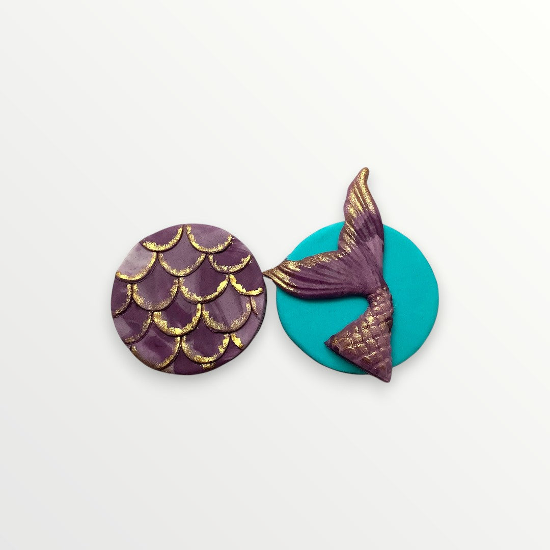 Mermaid Cupcake Toppers – Edible Fondant Under-the-Sea Set