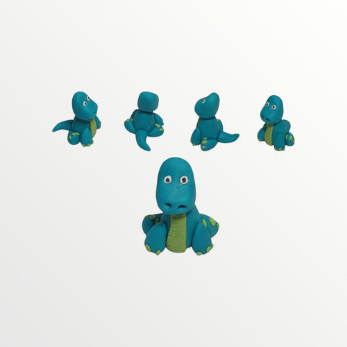 Dinosaur Cake Topper Set – Edible Fondant Figures with Name & Number
