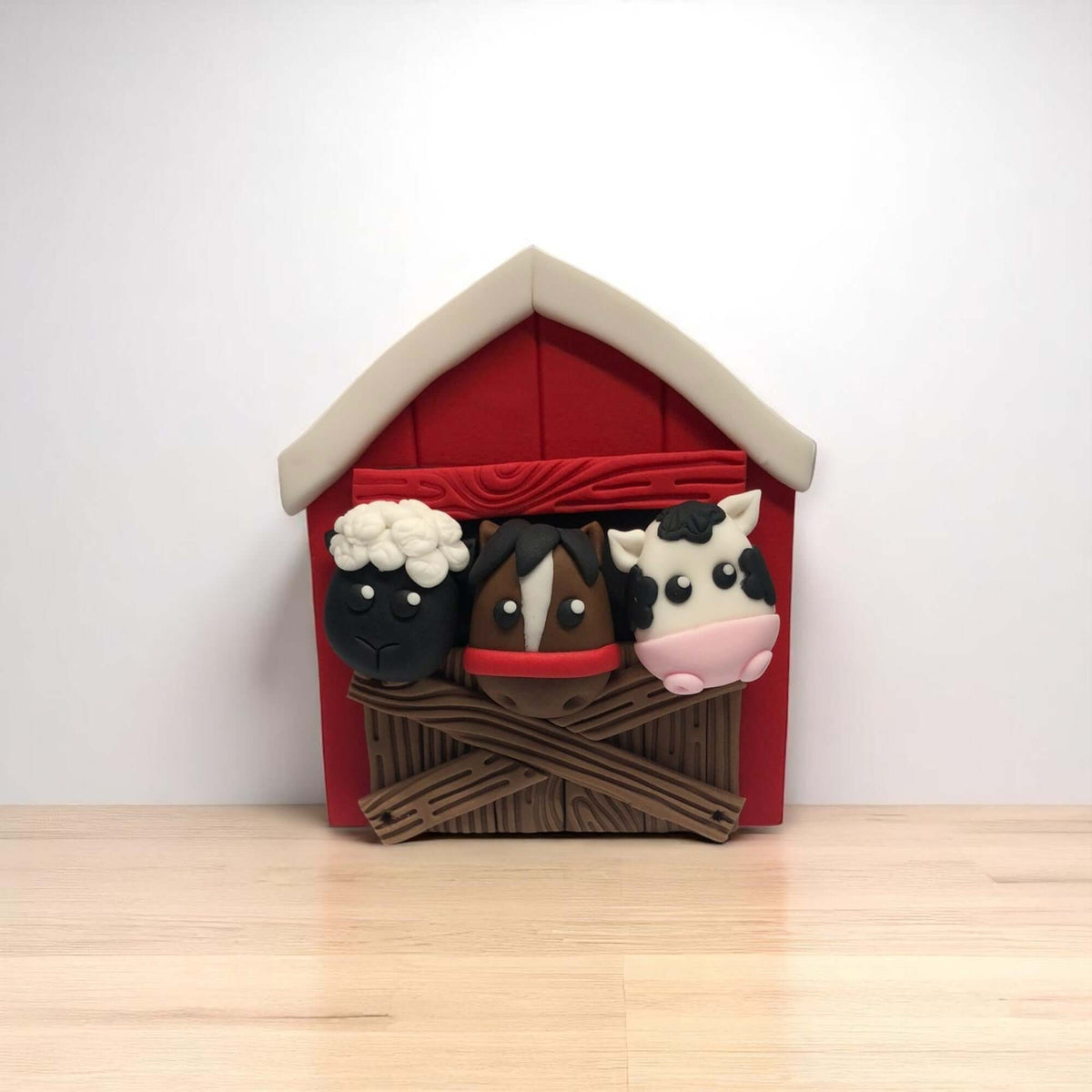 Edible Barn Door handmade Cake Topper