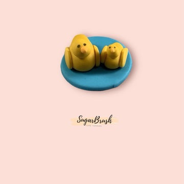 Edible ducks farm animal cake topper