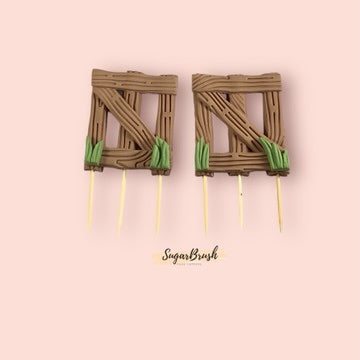 edible fences for farm cake topper